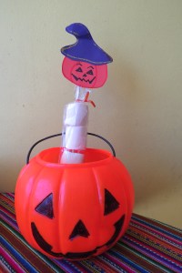 zucca di halloween con marshmallows